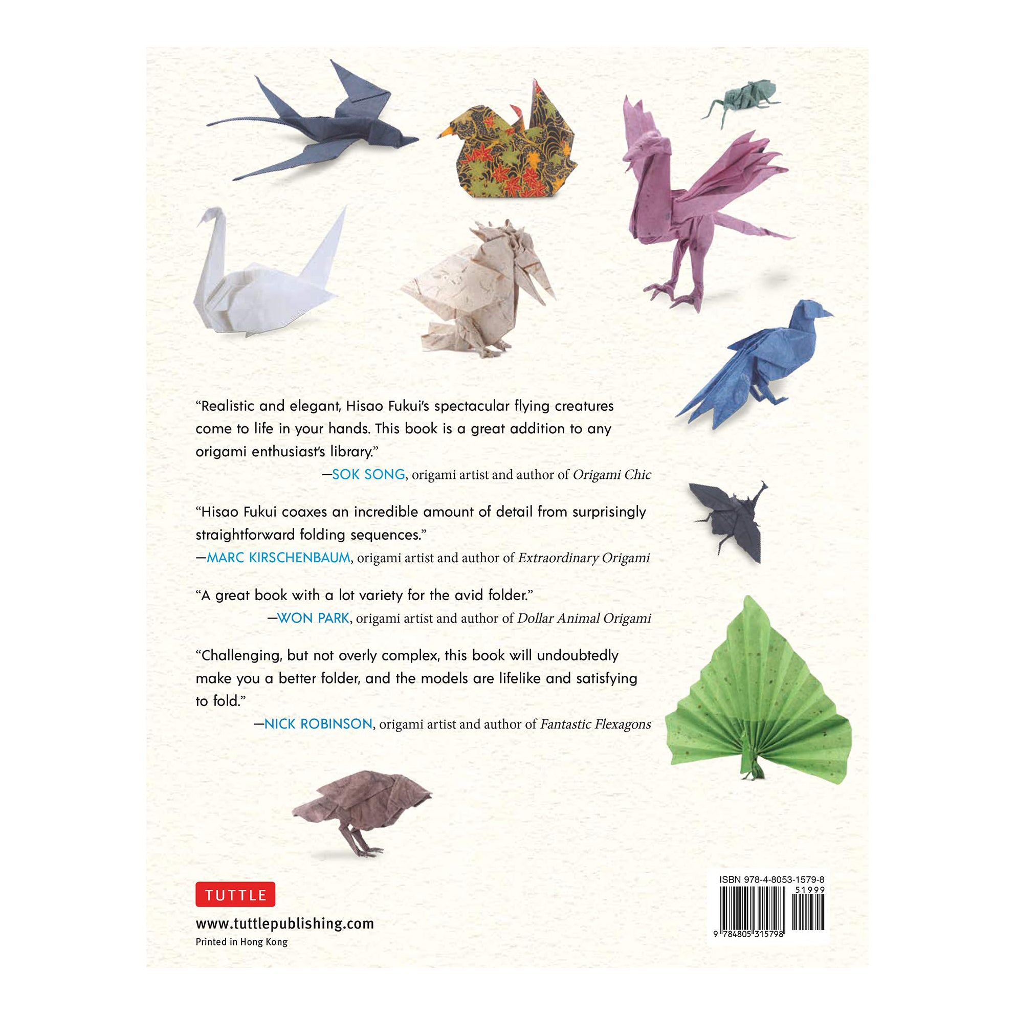Fantastic Origami Flying Creatures Back Cover