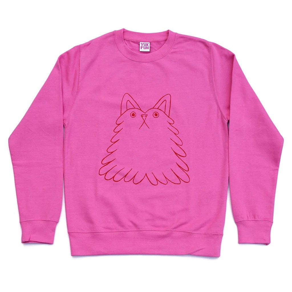 Yuk Fun Fluffy Buddy Pink Sweatshirt