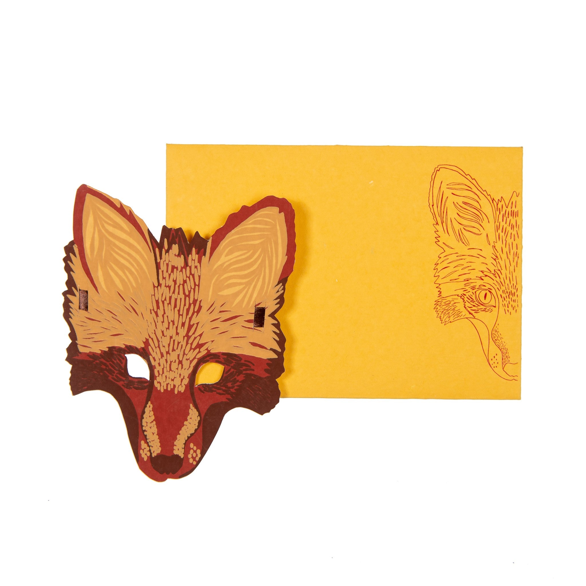 East End Press Fox Mask Greeting Card