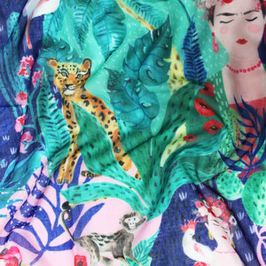 Frida Kahlo Tropical Scarf Detail