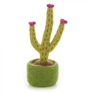 Felt Miniature Cactus Blossoming Hedgehog