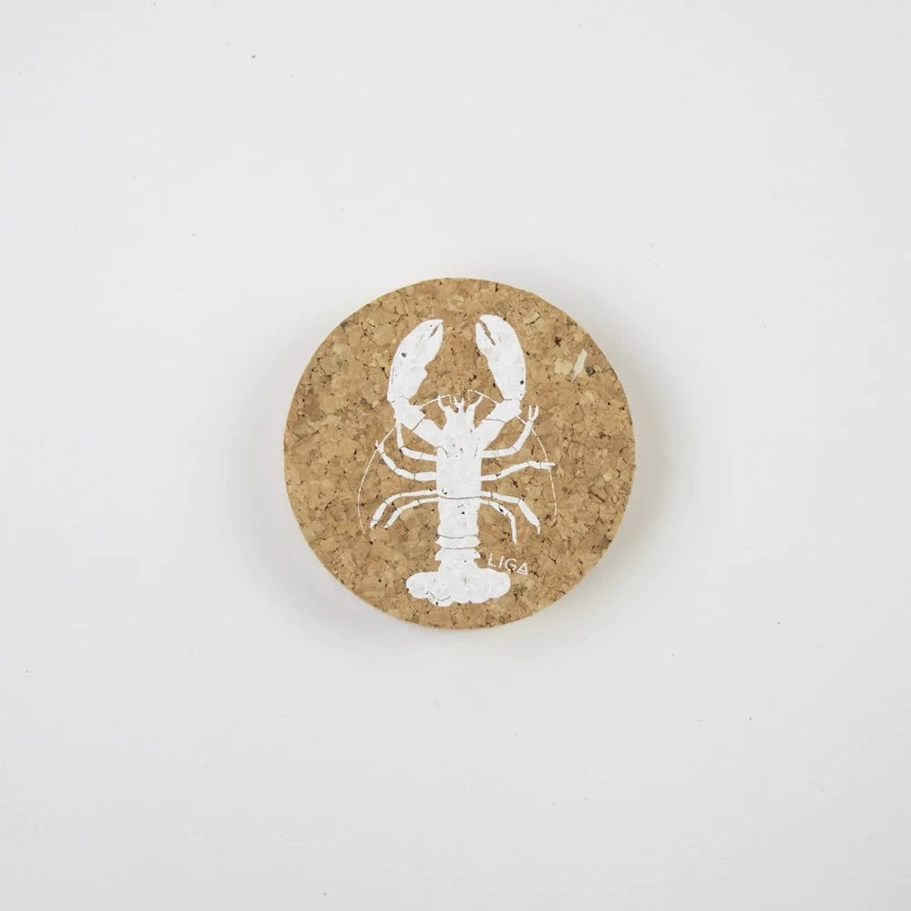 LIGA Cork Lobster Round Magnet