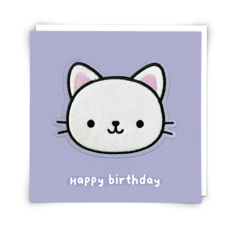Lola Cat Fluff Patch Greeting Card