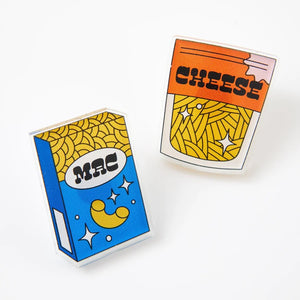 Punky Pins Mac and Cheese Pin Pair Set