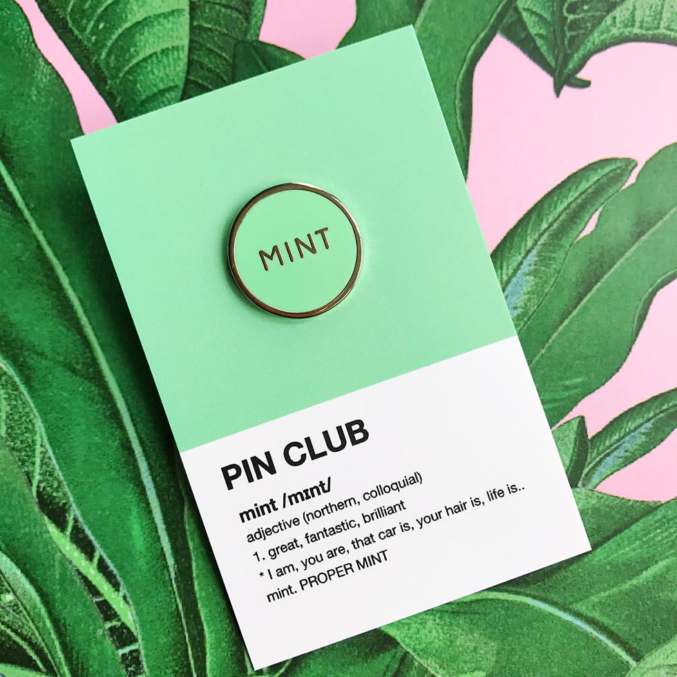 Pin Club Mint Enamel Badge