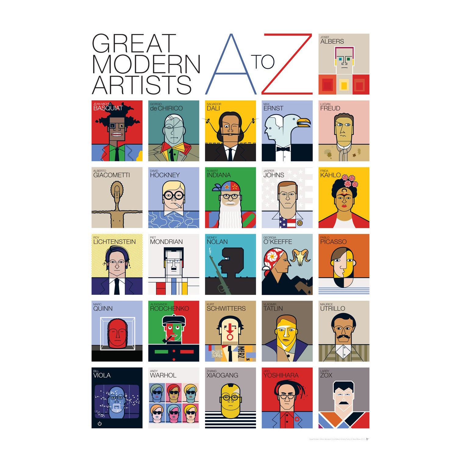 Great Modern Artist A-Z Poster