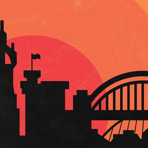 Newcastle Upon Tune Vintage Travel Print Detail A3