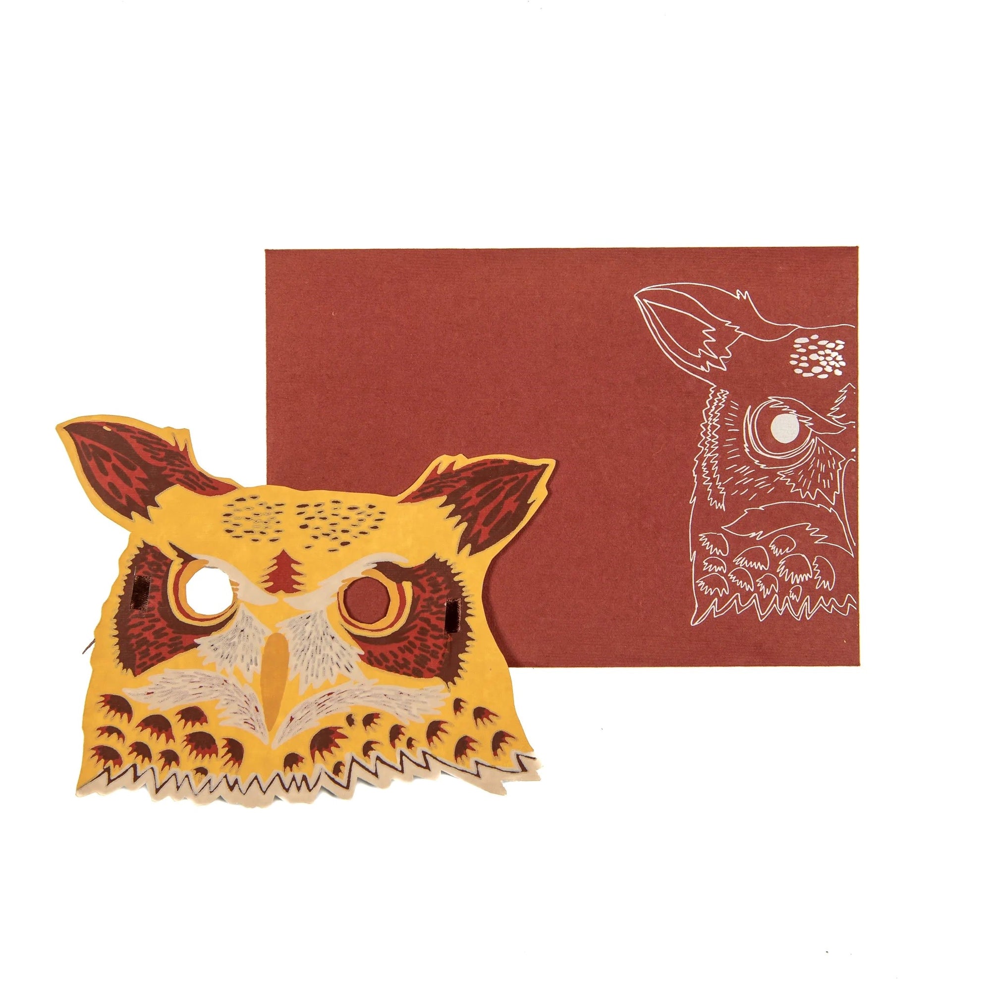 East End Press Owl Mask Greeting Card