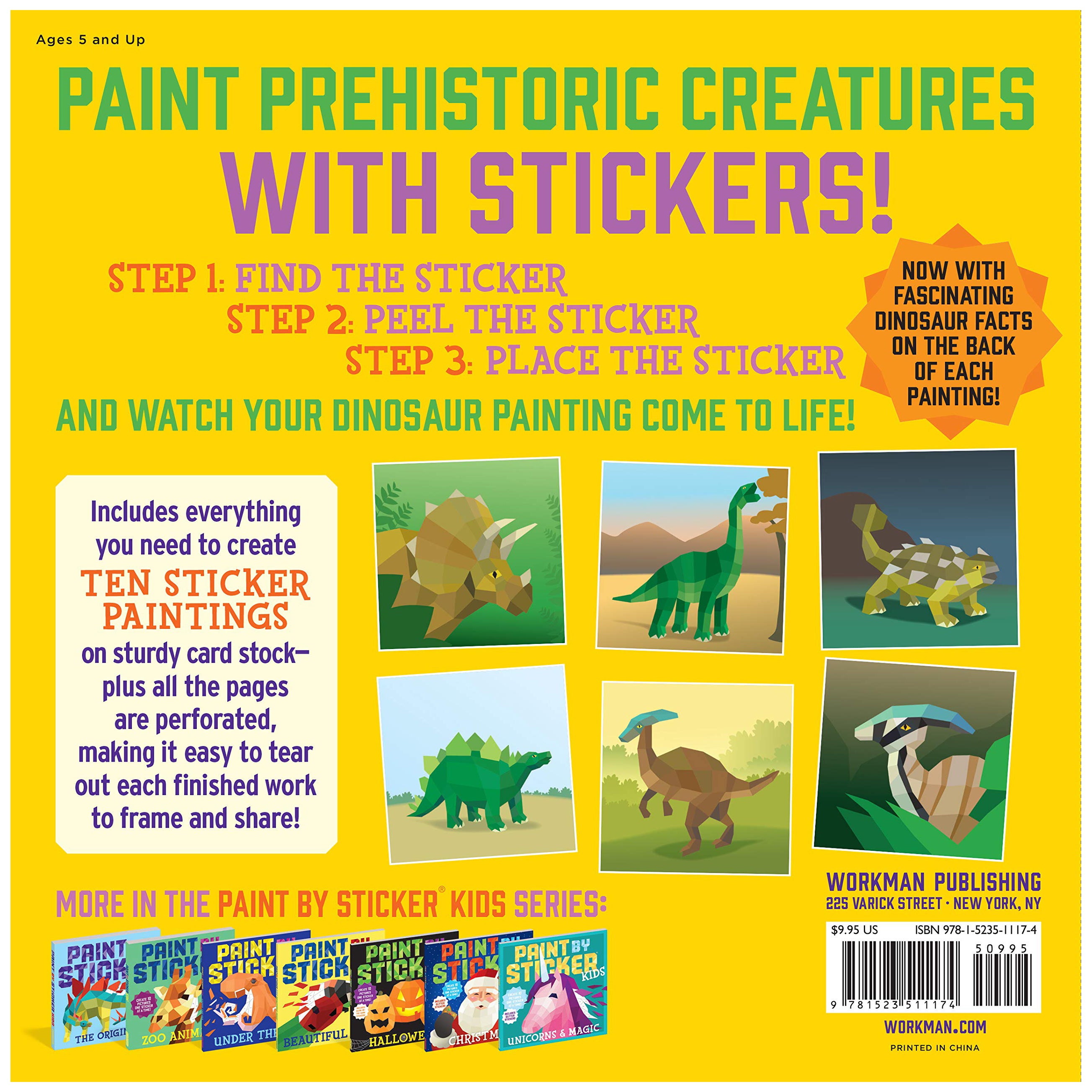 Paint by Sticker Dinosaurs Back