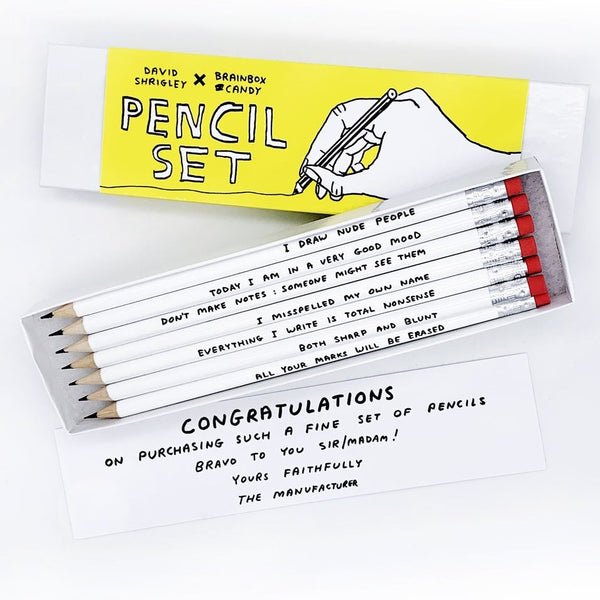 David Shrigley Green Pencil Set