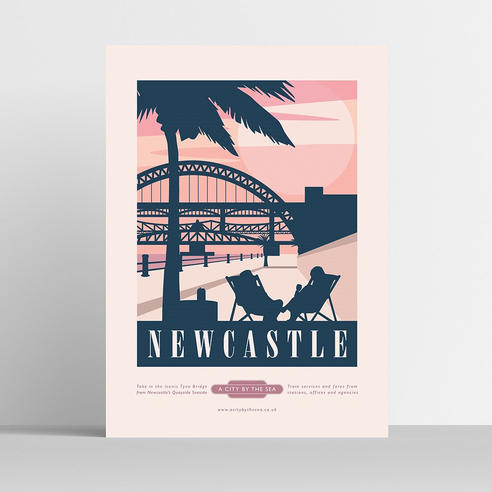 Newcastle Quayside Seaside A3 Print