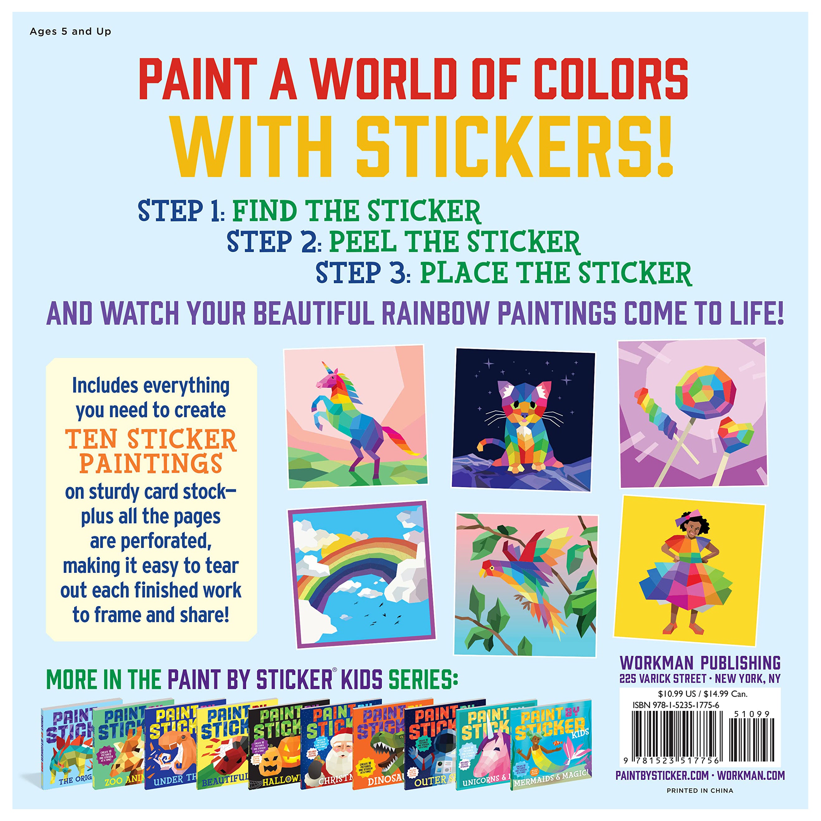 Rainbow Paint by Sticker Book Blurb