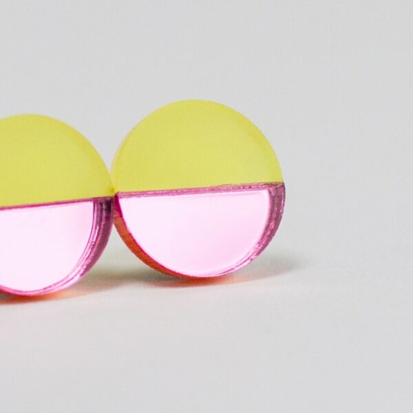 Studio Dariolina Emi Stud Earrings Pink Lemon