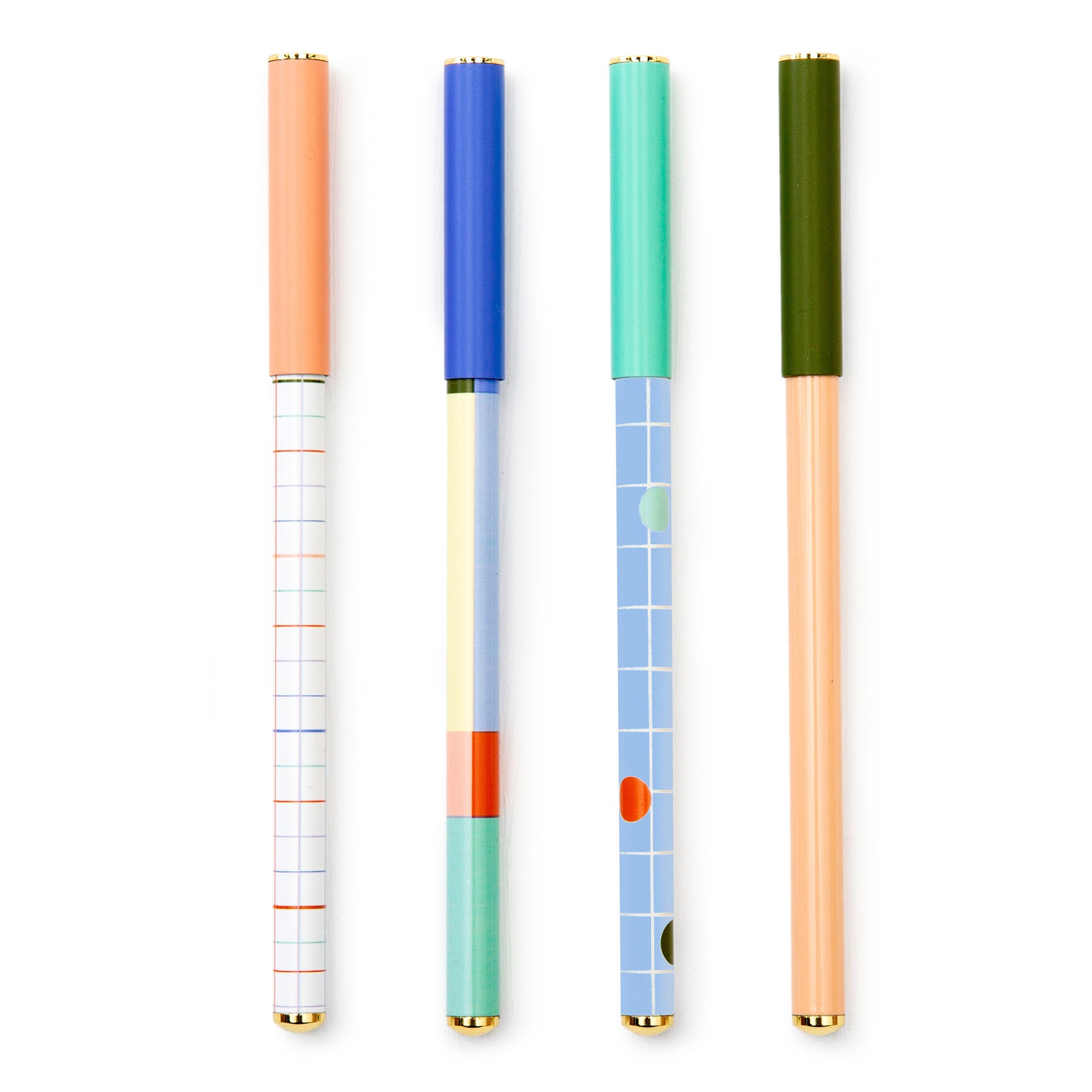 Set of 4 Colourful Ballpoint Pens