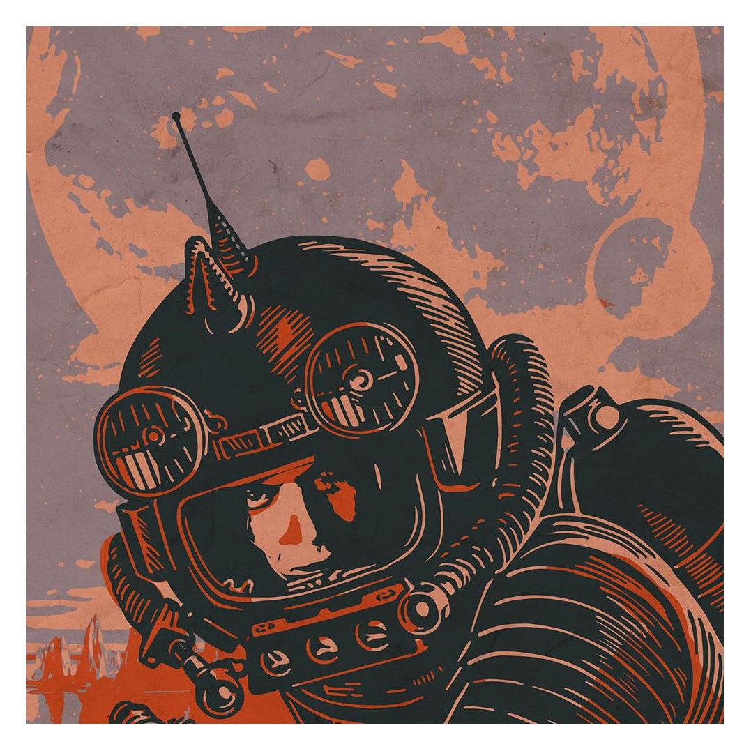 David Bowie Space Oddity Print Detail
