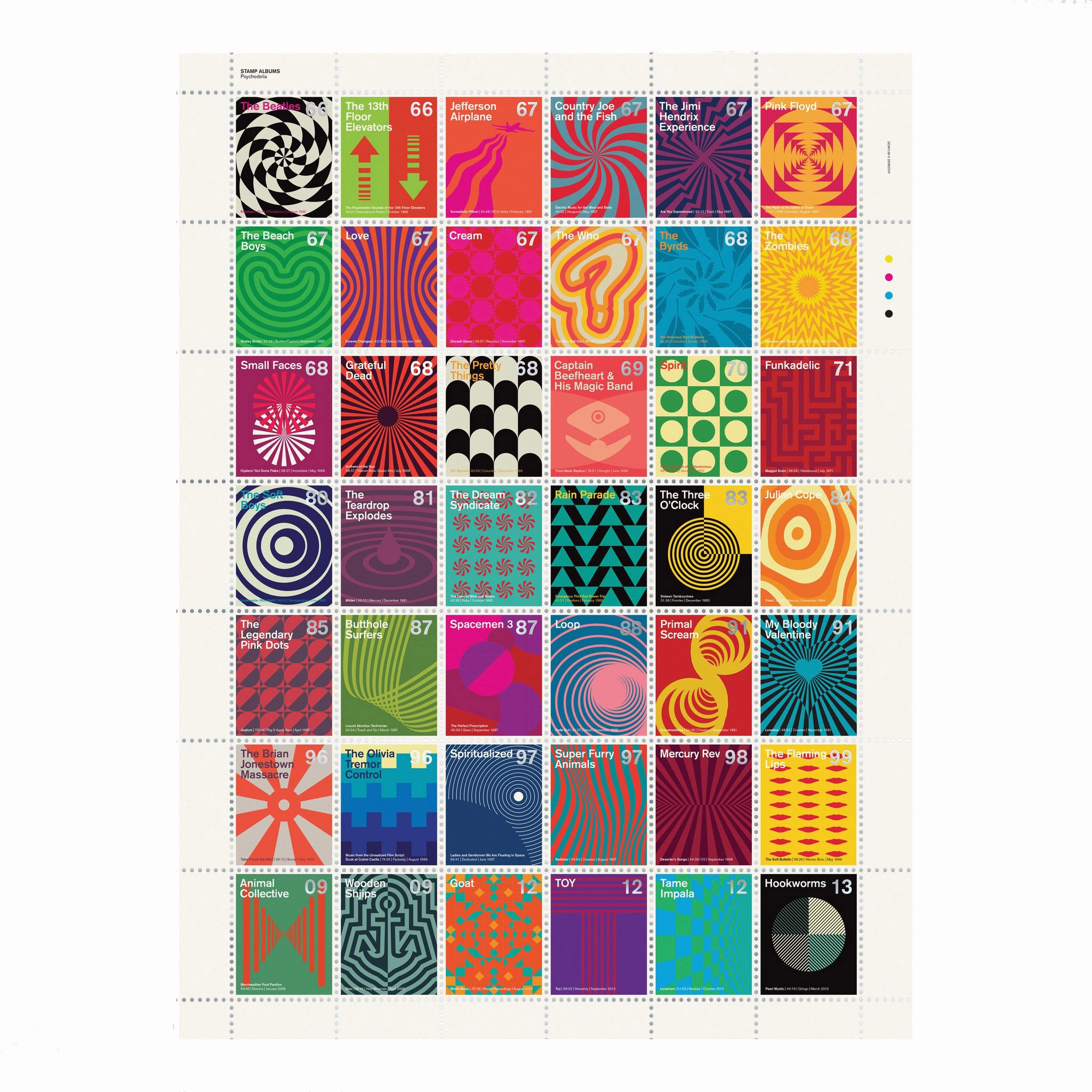 Stamp Album Print - Psychedelic