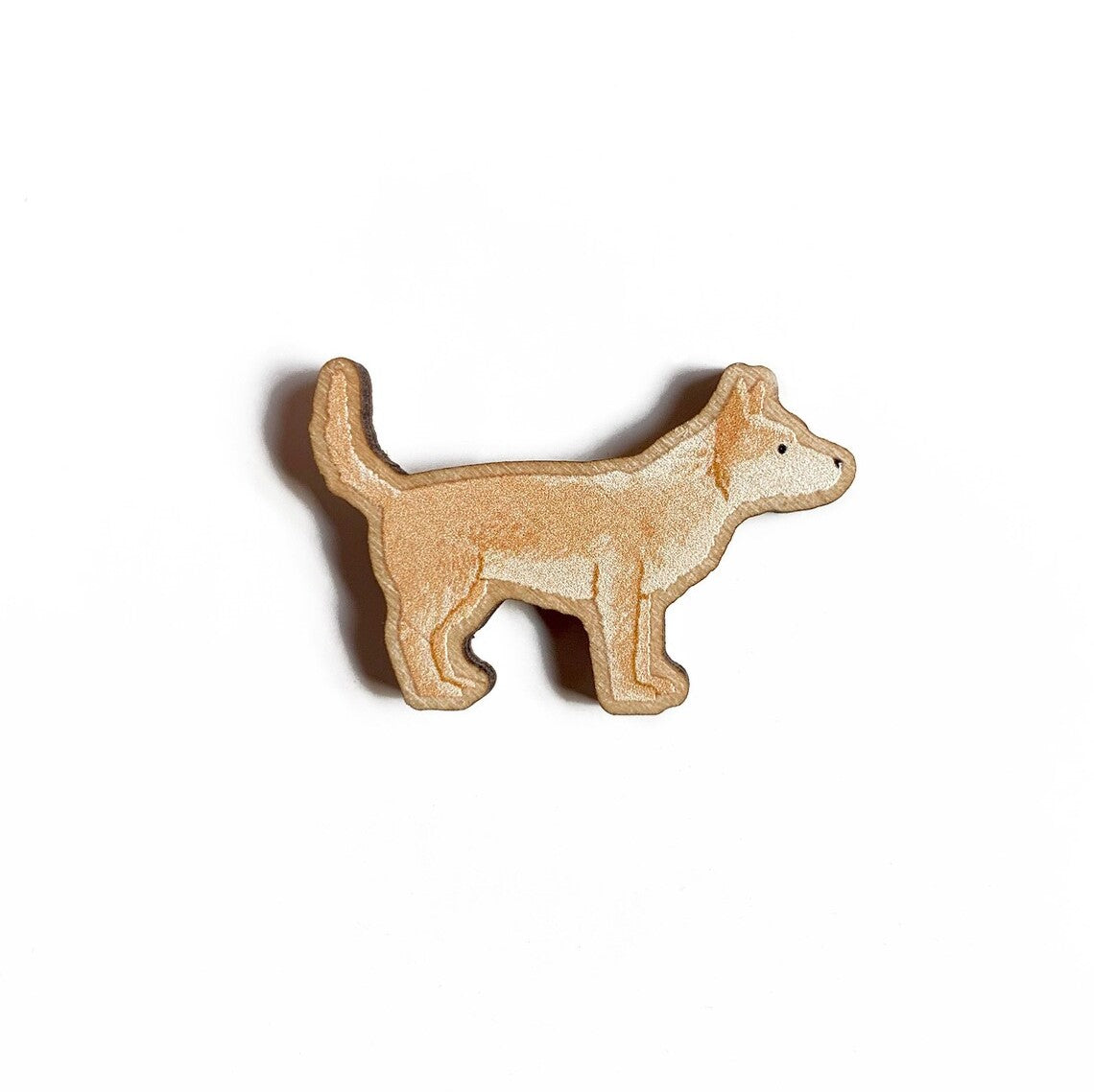 Terrier Wooden Pin Badge