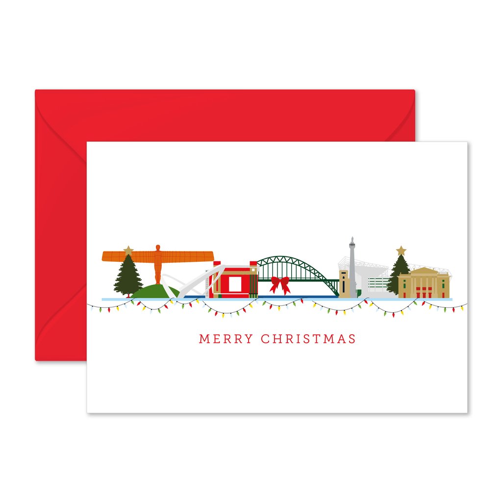 Tyneside Skyline Christmas Card