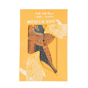 Wooden Brown Bird Decoration