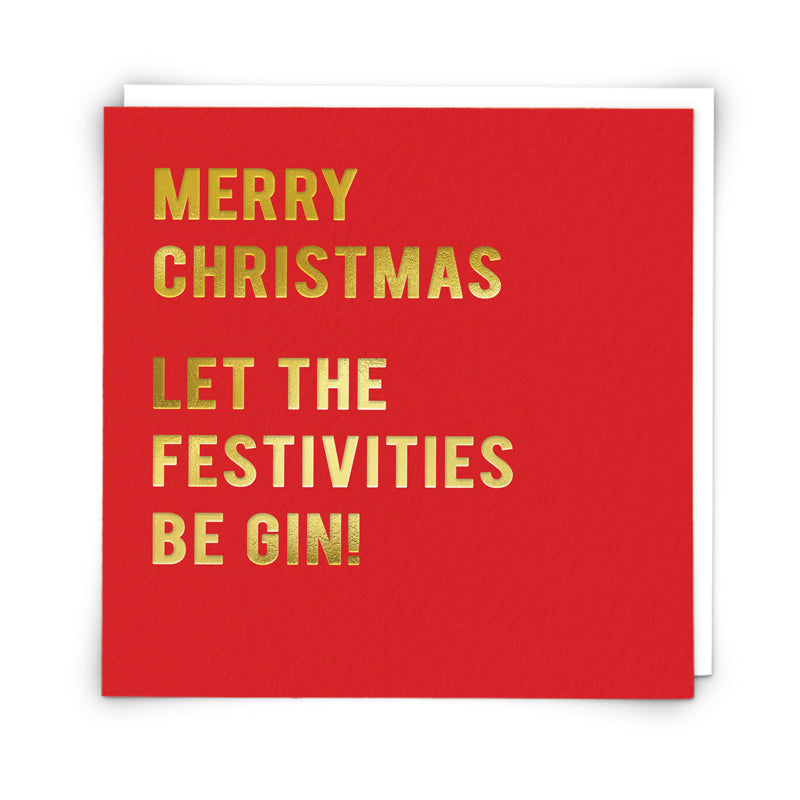 Let the Festivities Be Gin Christmas Card