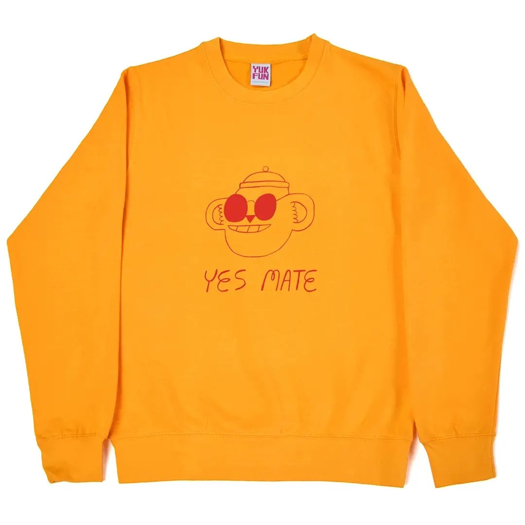 Yes Mate/No Mate Yellow Sweatshirt